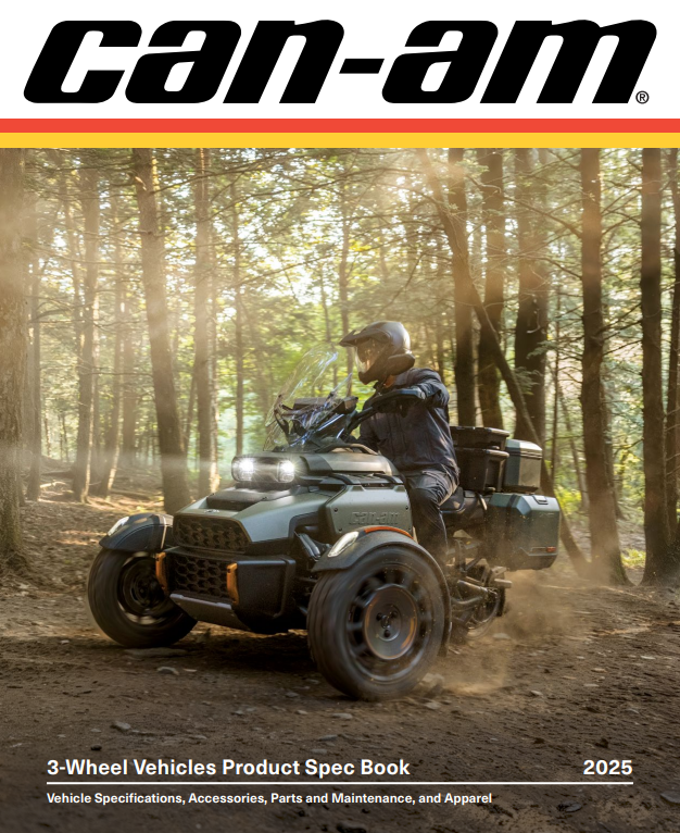 Каталог аксесуарів для трициклів Can-Am On-road 2025